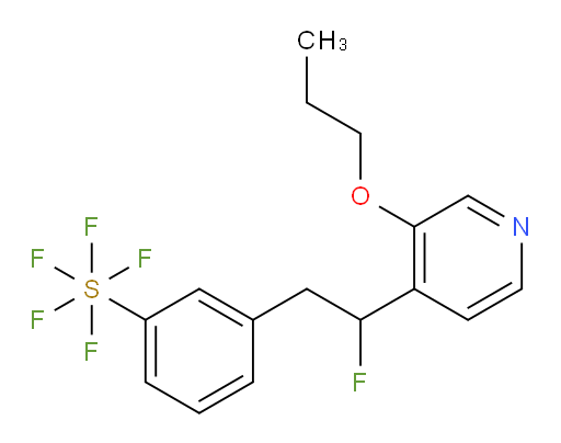 3-(2-fluoro-2-(3-propoxypyridin-4-yl)ethyl)(pentafluoromercapto)benzene
