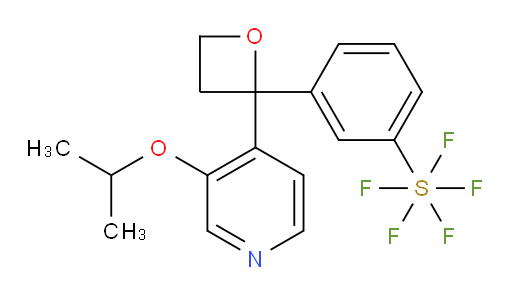 3-(2-(3-isopropoxypyridin-4-yl)oxetan-2-yl)(pentafluoromercapto)benzene