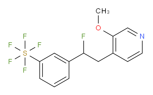 3-(1-fluoro-2-(3-methoxypyridin-4-yl)ethyl)(pentafluoromercapto)benzene