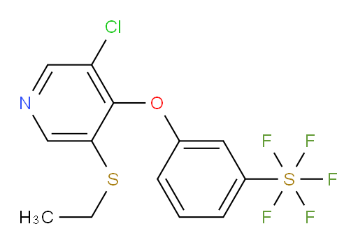3-((3-chloro-5-(ethylthio)pyridin-4-yl)oxy)(pentafluoromercapto)benzene