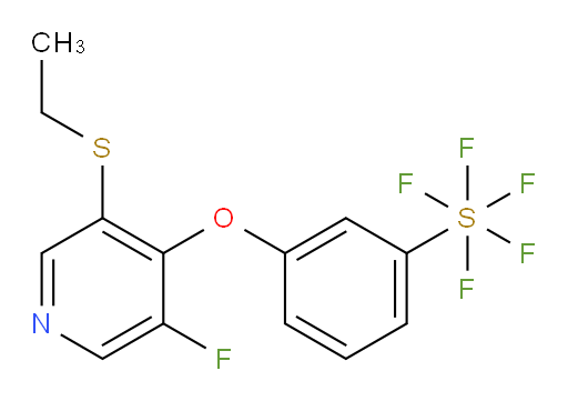 3-((3-(ethylthio)-5-fluoropyridin-4-yl)oxy)(pentafluoromercapto)benzene