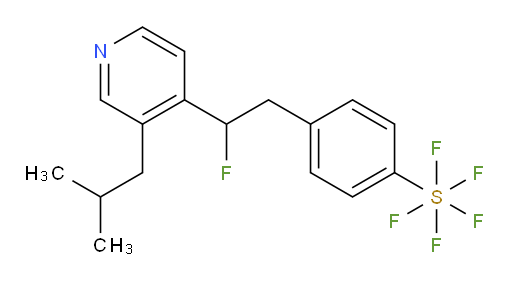 4-(2-fluoro-2-(3-isobutylpyridin-4-yl)ethyl)(pentafluoromercapto)benzene