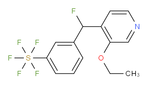 3-((3-ethoxypyridin-4-yl)fluoromethyl)(pentafluoromercapto)benzene