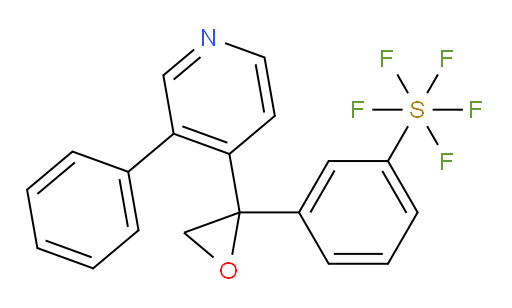 3-(2-(3-phenylpyridin-4-yl)oxiran-2-yl)(pentafluoromercapto)benzene