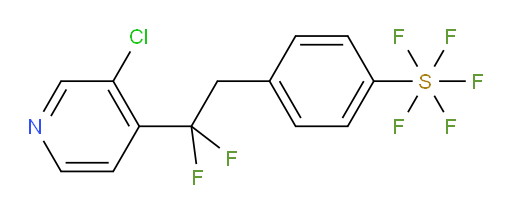 4-(2-(3-chloropyridin-4-yl)-2,2-difluoroethyl)(pentafluoromercapto)benzene