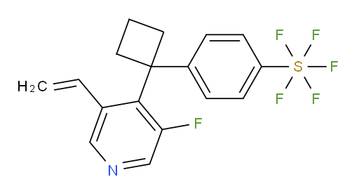4-(1-(3-fluoro-5-vinylpyridin-4-yl)cyclobutyl)(pentafluoromercapto)benzene