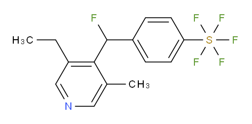4-((3-ethyl-5-methylpyridin-4-yl)fluoromethyl)(pentafluoromercapto)benzene