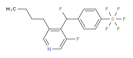 4-((3-butyl-5-fluoropyridin-4-yl)fluoromethyl)(pentafluoromercapto)benzene