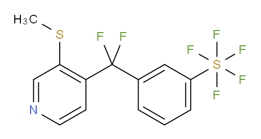 3-(difluoro(3-(methylthio)pyridin-4-yl)methyl)(pentafluoromercapto)benzene