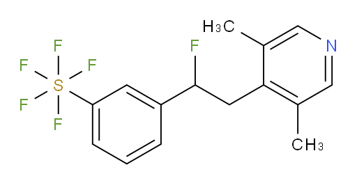 3-(2-(3,5-dimethylpyridin-4-yl)-1-fluoroethyl)(pentafluoromercapto)benzene