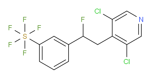 3-(2-(3,5-dichloropyridin-4-yl)-1-fluoroethyl)(pentafluoromercapto)benzene