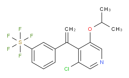 3-(1-(3-chloro-5-isopropoxypyridin-4-yl)vinyl)(pentafluoromercapto)benzene