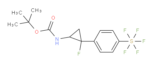 tert-butyl (2-fluoro-2-(4-(pentafluoromercapto)phenyl)cyclopropyl)carbamate