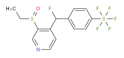 4-((3-(ethylsulfinyl)pyridin-4-yl)fluoromethyl)(pentafluoromercapto)benzene
