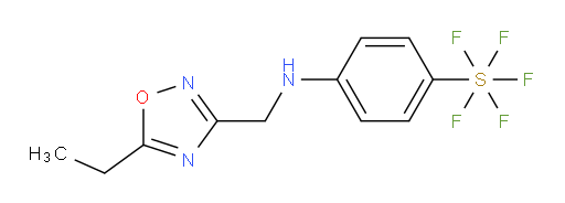 4-(((5-ethyl-1,2,4-oxadiazol-3-yl)methyl)amino)(pentafluoromercapto)benzene