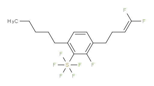 3-(4,4-difluorobut-3-en-1-yl)-2-fluoro-6-pentyl(pentafluoromercapto)benzene