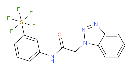 2-(1H-benzo[d][1,2,3]triazol-1-yl)-N-(3-(pentafluoromercapto)phenyl)acetamide
