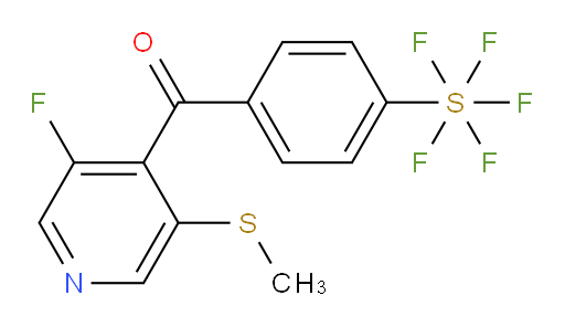 (3-fluoro-5-(methylthio)pyridin-4-yl)(4-(pentafluoromercapto)phenyl)methanone