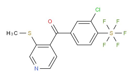 (3-chloro-4-(pentafluoromercapto)phenyl)(3-(methylthio)pyridin-4-yl)methanone