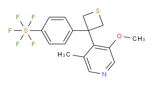 4-(3-(3-methoxy-5-methylpyridin-4-yl)thietan-3-yl)(pentafluoromercapto)benzene