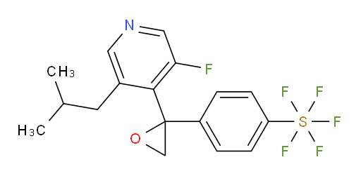 4-(2-(3-fluoro-5-isobutylpyridin-4-yl)oxiran-2-yl)(pentafluoromercapto)benzene