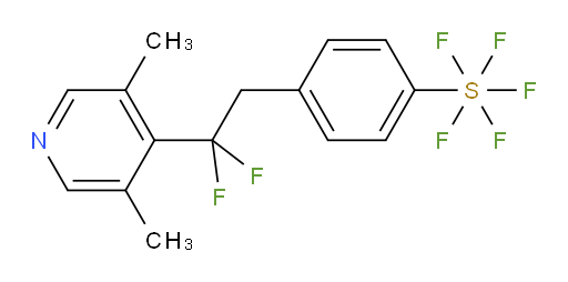 4-(2-(3,5-dimethylpyridin-4-yl)-2,2-difluoroethyl)(pentafluoromercapto)benzene