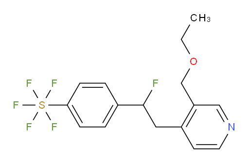 4-(2-(3-(ethoxymethyl)pyridin-4-yl)-1-fluoroethyl)(pentafluoromercapto)benzene