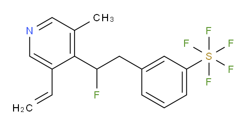 3-(2-fluoro-2-(3-methyl-5-vinylpyridin-4-yl)ethyl)(pentafluoromercapto)benzene