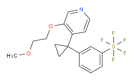 3-(1-(3-(2-methoxyethoxy)pyridin-4-yl)cyclopropyl)(pentafluoromercapto)benzene