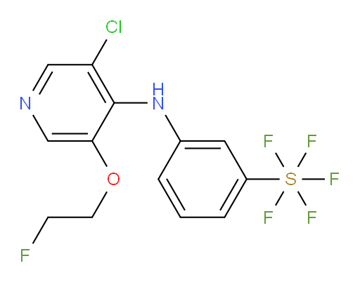 3-((3-chloro-5-(2-fluoroethoxy)pyridin-4-yl)amino)(pentafluoromercapto)benzene