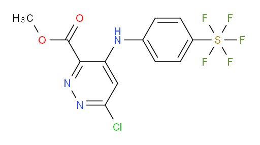 [4-[[6-Chloro-3-(methoxycarbonyl)-4-pyridazinyl]amino]phenyl]sulfur pentafluoride