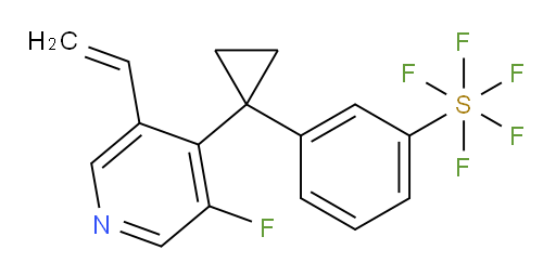 3-(1-(3-fluoro-5-vinylpyridin-4-yl)cyclopropyl)(pentafluoromercapto)benzene