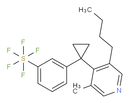3-(1-(3-butyl-5-methylpyridin-4-yl)cyclopropyl)(pentafluoromercapto)benzene