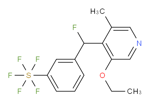 3-((3-ethoxy-5-methylpyridin-4-yl)fluoromethyl)(pentafluoromercapto)benzene