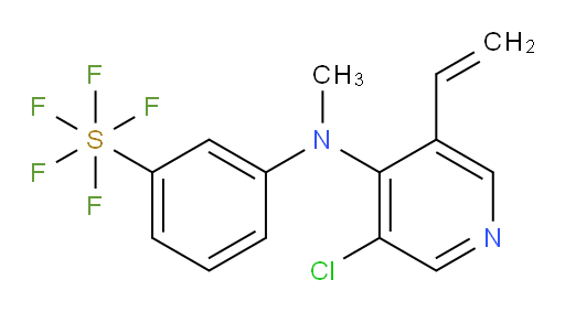 3-((3-chloro-5-vinylpyridin-4-yl)(methyl)amino)(pentafluoromercapto)benzene