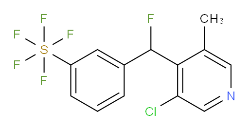 3-((3-chloro-5-methylpyridin-4-yl)fluoromethyl)(pentafluoromercapto)benzene