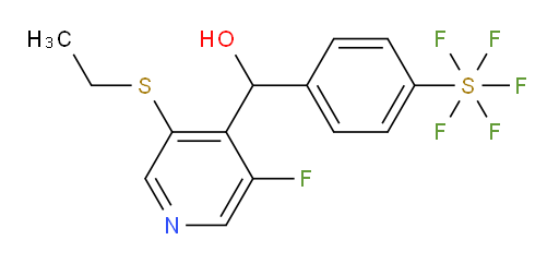 (3-(ethylthio)-5-fluoropyridin-4-yl)(4-(pentafluoromercapto)phenyl)methanol