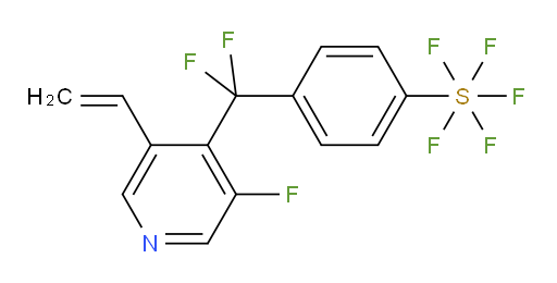 4-(difluoro(3-fluoro-5-vinylpyridin-4-yl)methyl)(pentafluoromercapto)benzene