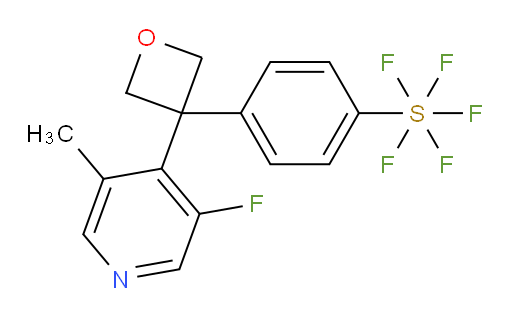 4-(3-(3-fluoro-5-methylpyridin-4-yl)oxetan-3-yl)(pentafluoromercapto)benzene