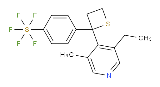 4-(2-(3-ethyl-5-methylpyridin-4-yl)thietan-2-yl)(pentafluoromercapto)benzene