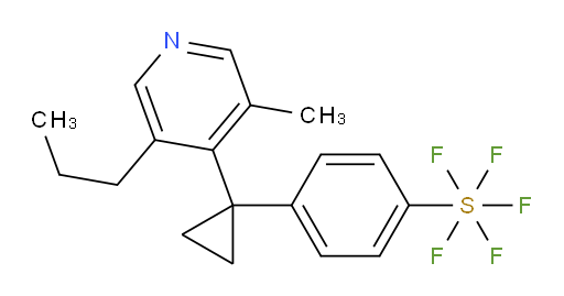 4-(1-(3-methyl-5-propylpyridin-4-yl)cyclopropyl)(pentafluoromercapto)benzene