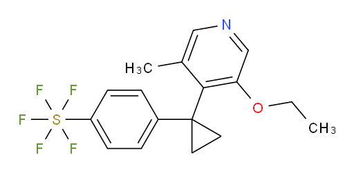 4-(1-(3-ethoxy-5-methylpyridin-4-yl)cyclopropyl)(pentafluoromercapto)benzene