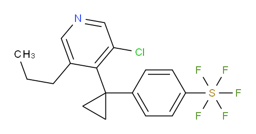 4-(1-(3-chloro-5-propylpyridin-4-yl)cyclopropyl)(pentafluoromercapto)benzene