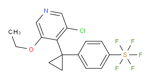 4-(1-(3-chloro-5-ethoxypyridin-4-yl)cyclopropyl)(pentafluoromercapto)benzene