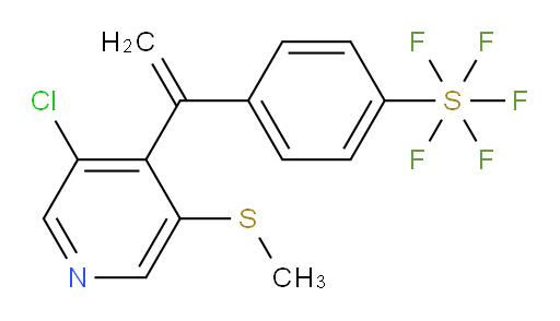 4-(1-(3-chloro-5-(methylthio)pyridin-4-yl)vinyl)(pentafluoromercapto)benzene