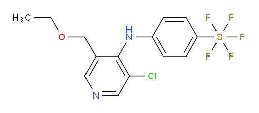 4-((3-chloro-5-(ethoxymethyl)pyridin-4-yl)amino)(pentafluoromercapto)benzene