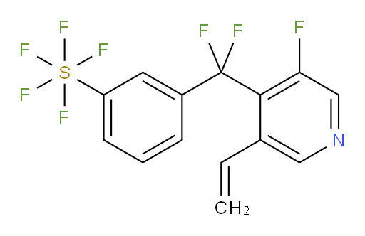 3-(difluoro(3-fluoro-5-vinylpyridin-4-yl)methyl)(pentafluoromercapto)benzene