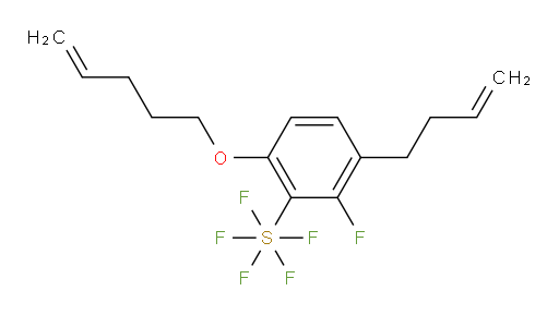 3-(but-3-en-1-yl)-2-fluoro-6-(pent-4-en-1-yloxy)(pentafluoromercapto)benzene
