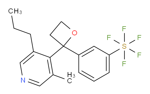 3-(2-(3-methyl-5-propylpyridin-4-yl)oxetan-2-yl)(pentafluoromercapto)benzene