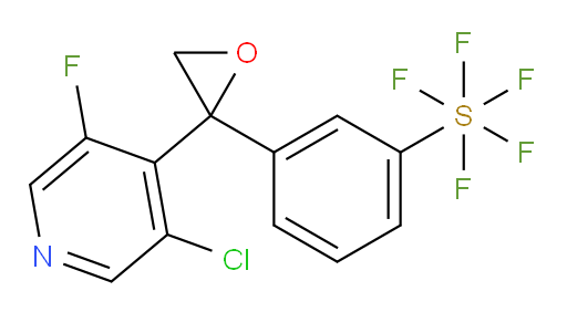 3-(2-(3-chloro-5-fluoropyridin-4-yl)oxiran-2-yl)(pentafluoromercapto)benzene